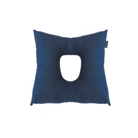 Cuscino antidecubito con foro centrale in fibra cava siliconata