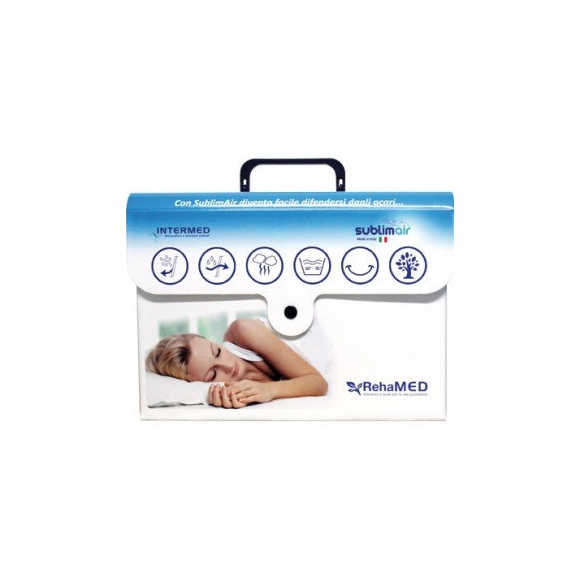 COPRIMATERASSO ANTIACARO MATRIMONIALE A CERNIERA 170X195X20