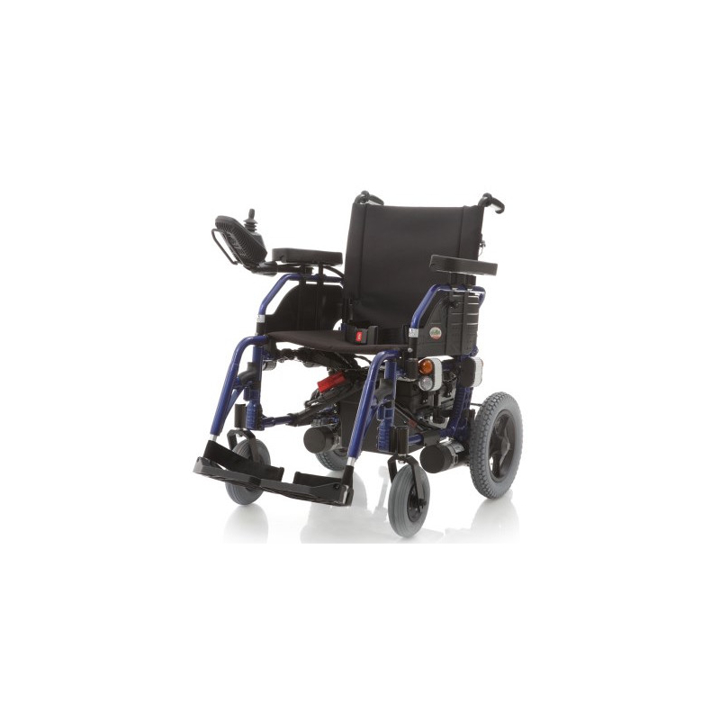 Sedia a rotelle elettrica pieghevole e regolabile per anziani e disabili 