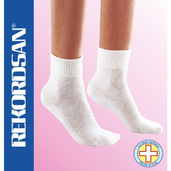 CALZA SANITARIA DONNA CORTA IN COTONE