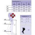 Tabella misure Calze a Mezza coscia Traditional Sigvaris quarta classe di compressione
