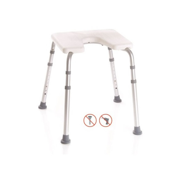 SEDILE PER DOCCIA SENZA SCHIENALE CON FORO RS 831