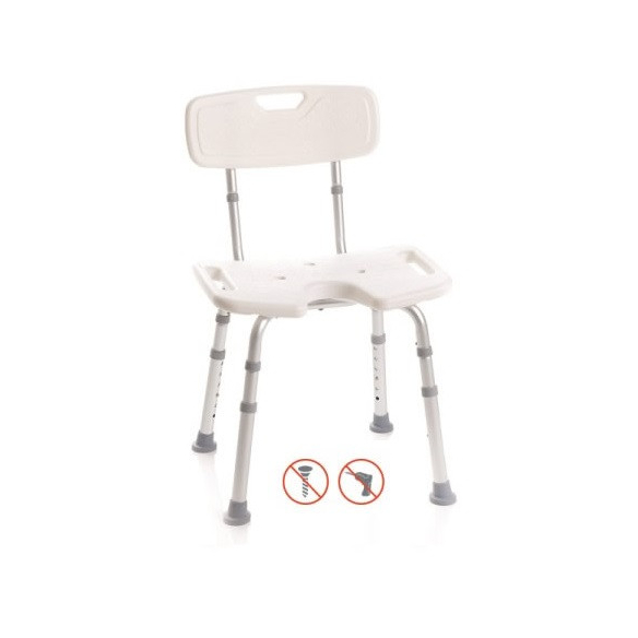 SEDILE PER DOCCIA CON SCHIENALE CON FORO RS833