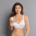 Miss Anita Reggiseno allattamento con coppe in spacer bianco