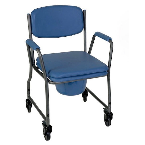 Sedia comoda per anziani con rotelle e schienale estraibile