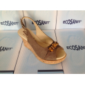 Sandalo con zeppa Ecosanit modello Pacifico Castone