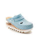 Zoccoli baldo 23-13 suola flessibile e gommone Celeste