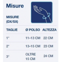 Tabella misure Polsiera steccata lunga ambidestra pediatrica