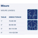 tabella misure Maglia posturale con cerniera PPS-PZIP2 FGP unisex per correzione del tronco