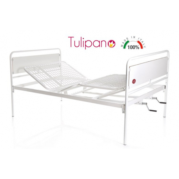 LETTO A DUE MANOVELLE RETE 120 Cm