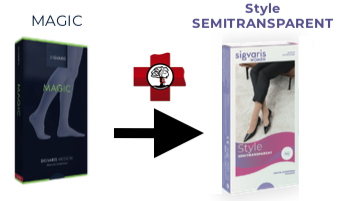 Il Gambaletto MAGIC SIGVARIS si rinnova e diventa Gambaletto STYLE SEMITRANSPARENT SIGVARIS