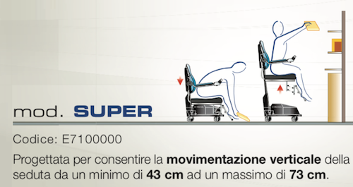 CARROZZINA SUPREMA SUPER ELEVAZIONE