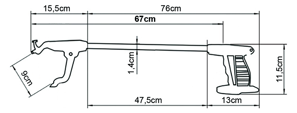 PINZA PRENSILE IN ALLUMINIO ANODIZZATO