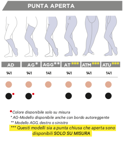 Modelli calze Gloria Med Soft 141 punta aperta Prima Classe