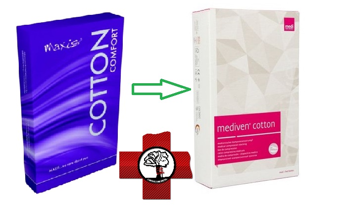 La linea di calze Mediven Cotton Maxis Seconda Classe si rinnova e diventa Calze Mediven Cotton Seconda Classe con cotone biologico